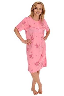Schuerzenfabrik - Nachthemd für Damen Kurzarm Damennachthemd Nachthemden Damen kurzärmlig Größe L / 44, rosa von Schuerzenfabrik