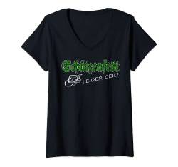 Damen Schützenfest Leider geil T-Shirt mit V-Ausschnitt von Schützenfest - Die geilste Jahreszeit