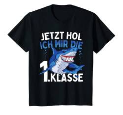 Kinder Einschulung 2024 Junge Haifisch 1. Klasse Hai Spruch Schule T-Shirt von Schulanfang Einschulungsgeschenke Jungen