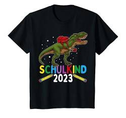 Kinder Einschulung Junge Dinosaurier Schulkind 2023 T-Shirt von Schulanfang Einschulungsgeschenke Jungen