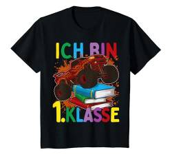 Kinder Einschulung Junge Monster Truck ICH BIN 1. KLASSE Schulstart T-Shirt von Schulanfang Einschulungsgeschenke Jungen