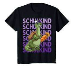 Kinder Einschulung SCHULKIND 2024 Cooler Dinosaurier Mit Schultüte T-Shirt von Schulanfang Einschulungsgeschenke Jungen