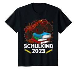 Kinder Einschulung Schulkind 2023 Monstertruck Cooles Jungen T-Shirt von Schulanfang Einschulungsgeschenke Jungen
