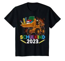 Kinder Einschulung für Jungen SCHULKIND 2023 Traktor - Cooles T-Shirt von Schulanfang Einschulungsgeschenke Jungen