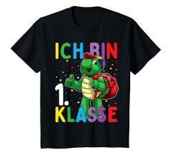 Kinder Lustiges Einschulung 2024 Schildkröte "Ich bin 1. Klasse" T-Shirt von Schulanfang Einschulungsgeschenke Jungen