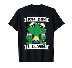 Ich Bin 1 Klasse Einschulung Gaming Frosch Schulanfang T-Shirt von Schulanfang Geschenke Einschulung Schulanfänger.