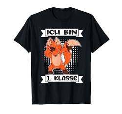 Ich Bin 1 Klasse Einschulung Junge Fuchs Schulanfang T-Shirt von Schulanfang Geschenke Einschulung Schulanfänger.