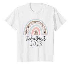 Kinder Schulkind 2023 Schulanfang Regenbogen Einschulung Mädchen T-Shirt von Schulkind 2023 Schulanfang Regenbogen Einschulung