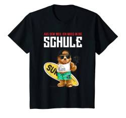 Kinder Schulkind 2023 Surfen Erstklässler Einschulung T-Shirt von Schulkind 2023 Shirt Junge und Mädchen