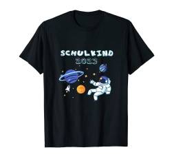 Schulkind 2023 Weltraum Astronaut Planeten T-Shirt von Schulkind 2023 Weltraum Astronaut Planeten