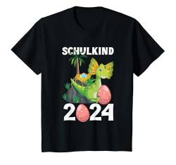 Kinder Dino Dinosaurier Einschulung Schulkind 2024 Schultüte Junge T-Shirt von Schulkind 2024 Einschulung 2024 Geschenk