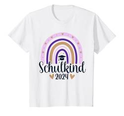 Kinder Schulkind 2024 Mädchen Schule Schultüte Einschulung T-Shirt von Schulkind 2024 Jungen Mädchen Schule Einschulung