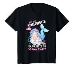 Kinder Schulkind 2024 Mädchen Bye Bye Kindergarten Einschulung 2024 T-Shirt von Schulkind 2024 Mädchen Erstklässler Geschenke