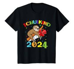 Kinder Schulkind 2024 Schulanfang Einschulung Süßes Faultier T-Shirt von Schulkind 2024 Schulanfang Schulstart Schultüte