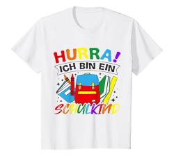 Kinder Hurra Ich Bin Ein Schulkind Schule Schüler Schulstart T-Shirt von Schulkind Einschulung Designs & Geschenkideen