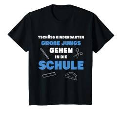 Kinder Tschüss Kindergarten große Jungs gehen in die Schule T-Shirt von Schulkind Einschulung Grundschule Große Jungs