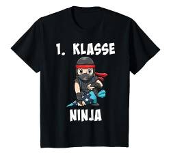 Kinder 1. Klasse Ninja Einschulung Schulanfang Schultüte T-Shirt von Schulkind Geschenk & T-Shirt Co.