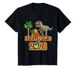 Kinder Dino Dinosaurier Einschulung Schulkind 2021 Schultüte Junge T-Shirt von Schulkind Geschenk & T-Shirt Co.