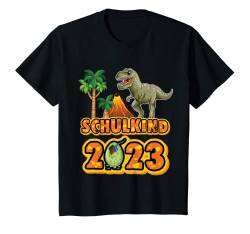 Kinder Dino Dinosaurier Einschulung Schulkind 2023 Schultüte Junge T-Shirt von Schulkind Geschenk & T-Shirt Co.