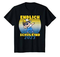 Kinder Endlich Schulkind 2023 Einschulung Erstklässler Schulstart T-Shirt von Schulkind junge Erstklässler Kindergarten Abschied