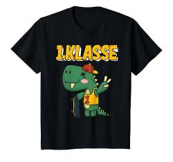 Kinder Dino Dinosaurier 1. Klasse Einschulung Schulkind Schultüte T-Shirt von Schulstarter