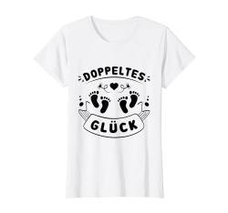 Werdende Mutter Doppeltes Glück Zwillinge Schwangerschaft T-Shirt von Schwangerschaft Geschenk Für Werdende Mutter Baby