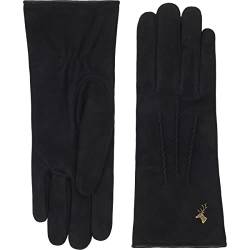 Schwartz & von Halen Handschuhe Damen Elizabeth Onyx - Leder 100% Wildleder Pelzfutter (Imitat aus Fake Fur) - Schwarz M - 7½ von Schwartz & von Halen