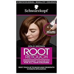 Schwarzkopf Root Retouch Permanenter Root Concealer, braune Haarfarbe, ideal zum Ausbessern von Grauwurzeln, ohne Ammoniak, Goldbraun von Schwarzkopf