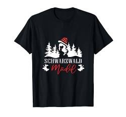 Schwarzwaldmädel Schwarzwaldmaidli Bollenhut T-Shirt von Schwarzwald Mädchen Bollenhut Tracht Wollrose