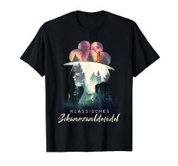 Klassisches Schwarzwaldmädel Schwarzwaldmaidli Bollenhut T-Shirt von Schwarzwald Mädchen Bollenhut Tracht Wollrosen