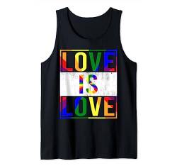 love is love gay Pride month LGBT Community CSD Pride Tank Top von Schwul Lesben Festival LGBTQ Regenbogen Flagge