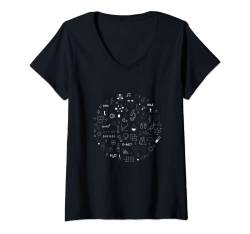 Damen Science Teacher Chemie Biologie Physik Student T-Shirt mit V-Ausschnitt von Science Chemistry Biology Physics Teacher Student