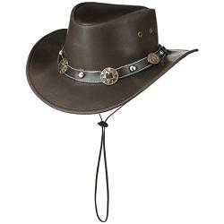 Scippis Concho Lederhut Classic Cowboyhut Australienhut (S/54-55 - braun) von Scippis