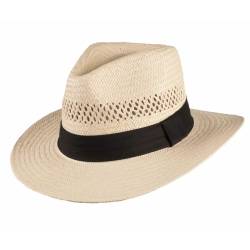 Scippis Strohhut Damen Herren Sommerhut Sonnenschutz -Salerno-+ Hutband L von Scippis