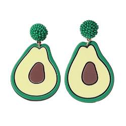 Scnvsi Auffällige Frucht-Ohrringe für süße, simulierte Frucht-Ohrringe, stilvolle baumelnde Ohrringe, Damen-Accessoires von Scnvsi