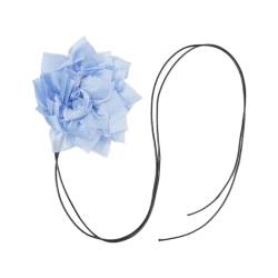 Scnvsi Einzigartige handgefertigte florale Halsband-Halskette, exquisite Kragenkette mit Blumen-Stoffhalsband im Vintage-Stil für Frauen und Mädchen von Scnvsi