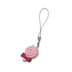 Scnvsi Süße Schleife-Handykette, Ornament, Lollipop-Perlen, Handy-Anhänger, Handy-Lanyard, Taschenanhänger für modische Menschen von Scnvsi