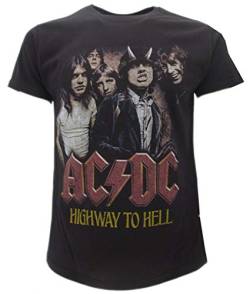 AC/DC Original Highway to Hell H2H T-Shirt mit Etikett und Originalitätsetikett T-Shirt, Schwarz , XXL von Sconosciuto