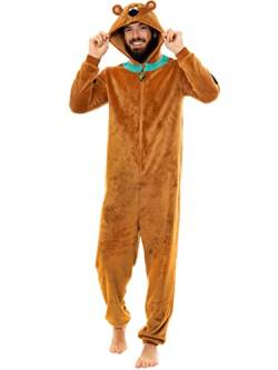 Scoobie DOO Onesie | Jumpsuit Herren | Overall Braun Medium von Scooby Doo