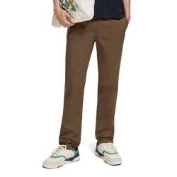 Scotch & Soda Herren Essentials Stuart-Slim-Fit Organic Cotton Stretch Chino Hose, Dark Taupe 6345, 29/34 von Scotch & Soda