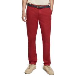 Scotch & Soda Herren Essentials Stuart-Slim-Fit Organic Cotton Stretch Chino Hose, Garnet 1756, 32/34 von Scotch & Soda