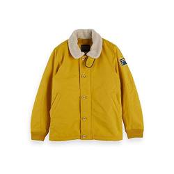 Scotch & Soda Herren Short Jacket with Teddy Collar Jacke, Gelb (Sunflower Yellow 3190), Medium (Herstellergröße: M) von Scotch & Soda
