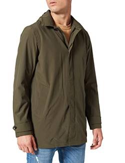 Scotch & Soda Herren Waterproof Taped-Seam Trench Parka in Recycled Polyester Trenchcoat, Jungle 0555, L von Scotch & Soda