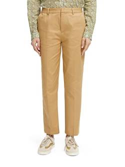 Scotch & Soda Maison Damen Abott-Mid Rise Tapered Chino In Organic Cotton Hose, Sand 0137, 31/34 von Scotch & Soda