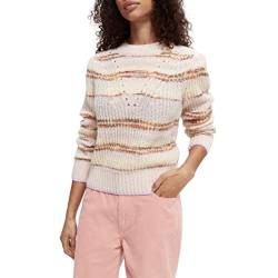 Scotch & Soda Maison Damen Fuzzy Knitted Sweater with Puffy Sleeves Pullover, Combo X 0603, L von Scotch & Soda