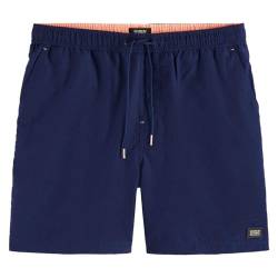 Scotch & Soda Men's Mid Length Solid Swim Short, Navy 0004, S von Scotch & Soda