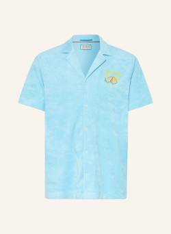 Scotch & Soda Resorthemd Solid Comfort Fit Aus Frottee blau von Scotch & Soda