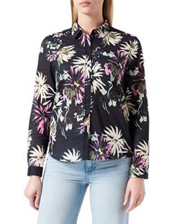 Scotch & Soda Women's Printed Regular Fit Organic Cotton Shirt, Aster Black 5638, 38 von Scotch & Soda