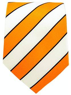 Scott Allan Herren Krawatte mit Streifen, gewebte Krawatte - Orange - von Scott Allan Collection