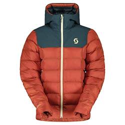 Scott W Insuloft Warm Jacket Colorblock-Rot, Damen Daunen Anoraks, Größe M - Farbe Aruba Green - Earth Red von Scott